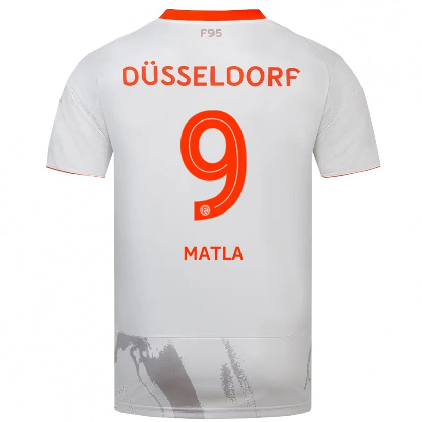Danxen Kinderen Lenny Matla #9 Wit Oranje Uitshirt Uittenue 2025/26 T-Shirt