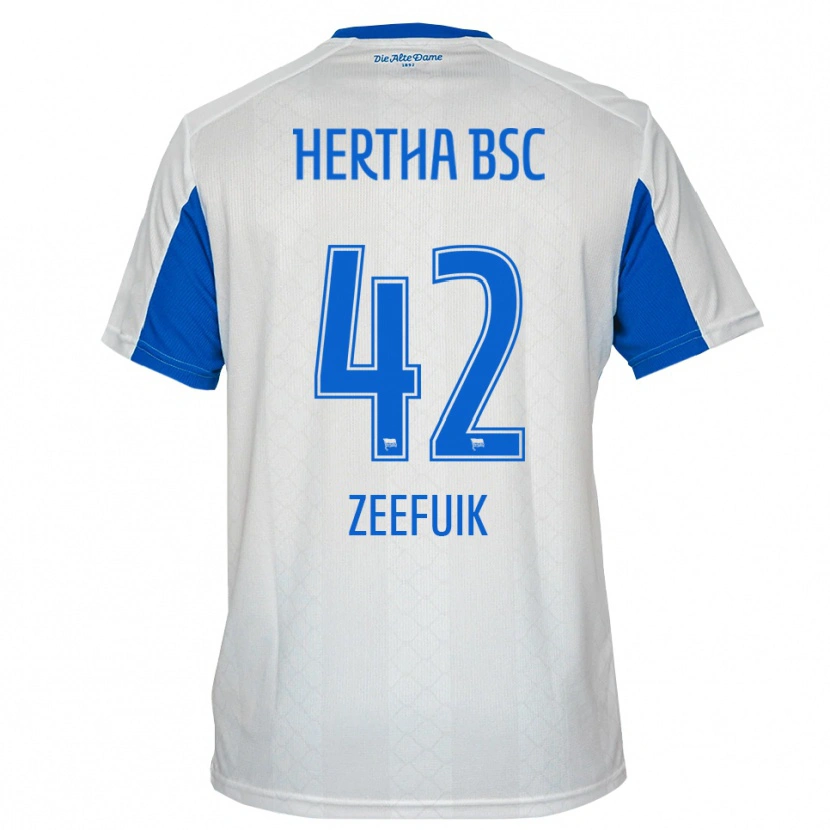 Danxen Kinderen Deyovaisio Zeefuik #42 Wit Blauw Uitshirt Uittenue 2025/26 T-Shirt