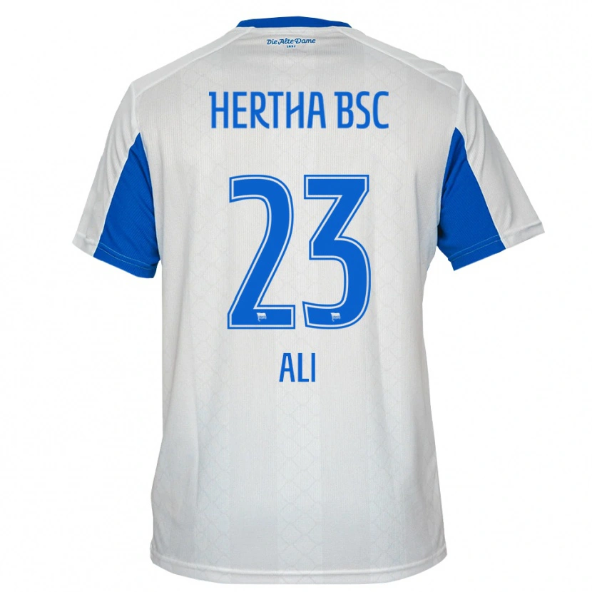 Danxen Kinderen Denniz Ali #23 Wit Blauw Uitshirt Uittenue 2025/26 T-Shirt