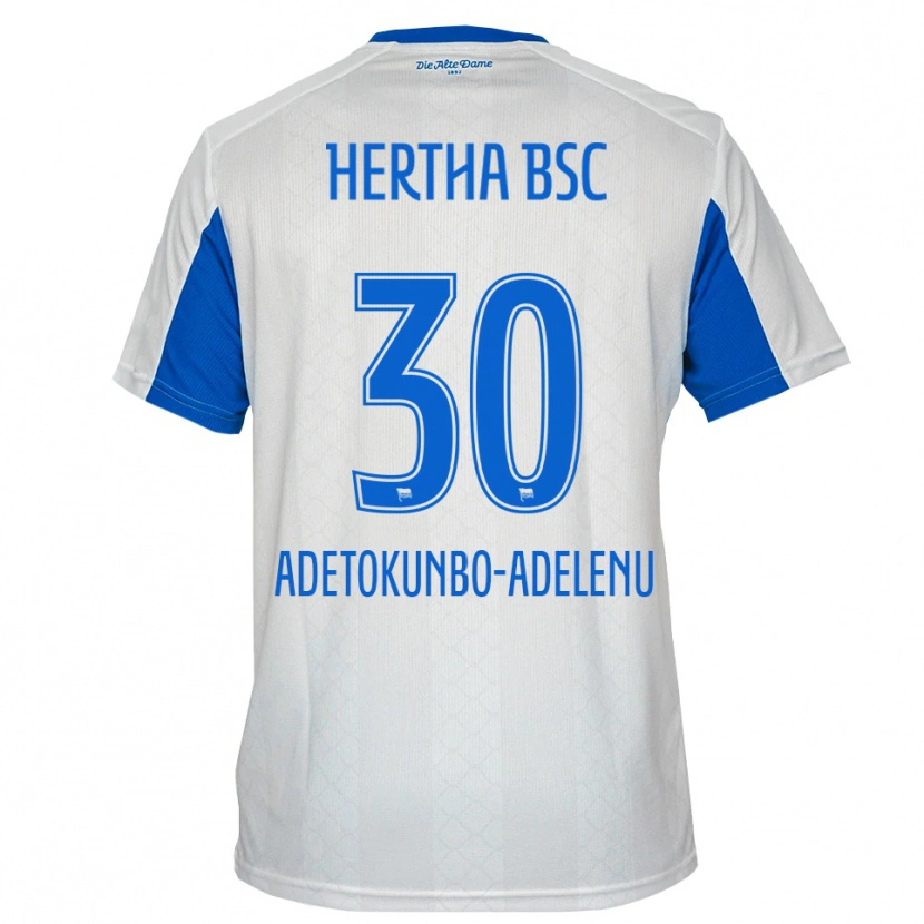 Danxen Kinderen Oluwajimi Adetokunbo-Adelenu #30 Wit Blauw Uitshirt Uittenue 2025/26 T-Shirt