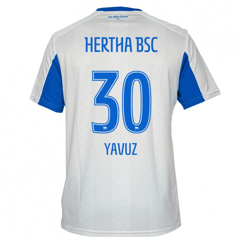 Danxen Kinderen Senanur Yavuz #30 Wit Blauw Uitshirt Uittenue 2025/26 T-Shirt