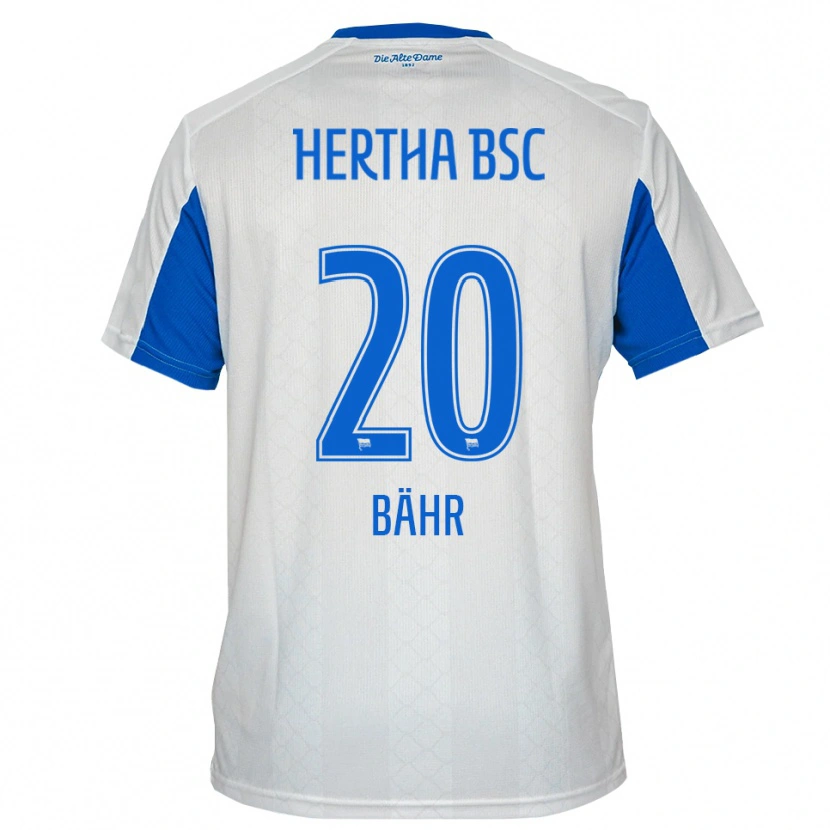 Danxen Kinderen Mara Bähr #20 Wit Blauw Uitshirt Uittenue 2025/26 T-Shirt