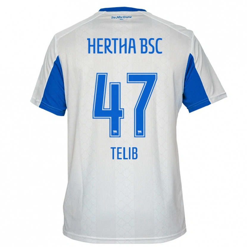 Danxen Kinderen Selim Telib #47 Wit Blauw Uitshirt Uittenue 2025/26 T-Shirt