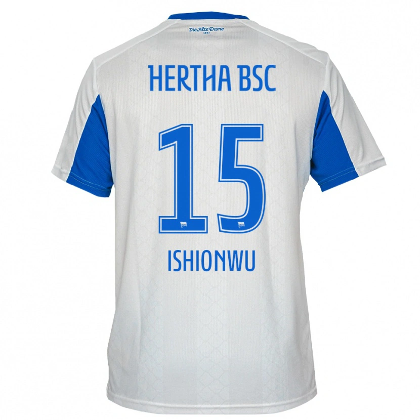 Danxen Kinderen Chima Ishionwu #15 Wit Blauw Uitshirt Uittenue 2025/26 T-Shirt