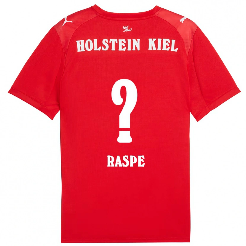 Danxen Kinderen Maximilian Raspe #0 Rood Blauw Uitshirt Uittenue 2025/26 T-Shirt