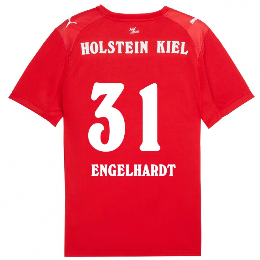 Danxen Kinderen Marcel Engelhardt #31 Rood Blauw Uitshirt Uittenue 2025/26 T-Shirt