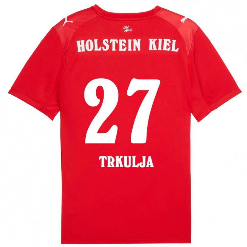 Danxen Kinderen Mihailo Trkulja #27 Rood Blauw Uitshirt Uittenue 2025/26 T-Shirt
