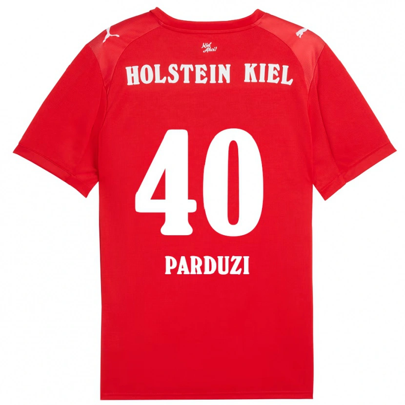 Danxen Kinderen Leon Parduzi #40 Rood Blauw Uitshirt Uittenue 2025/26 T-Shirt