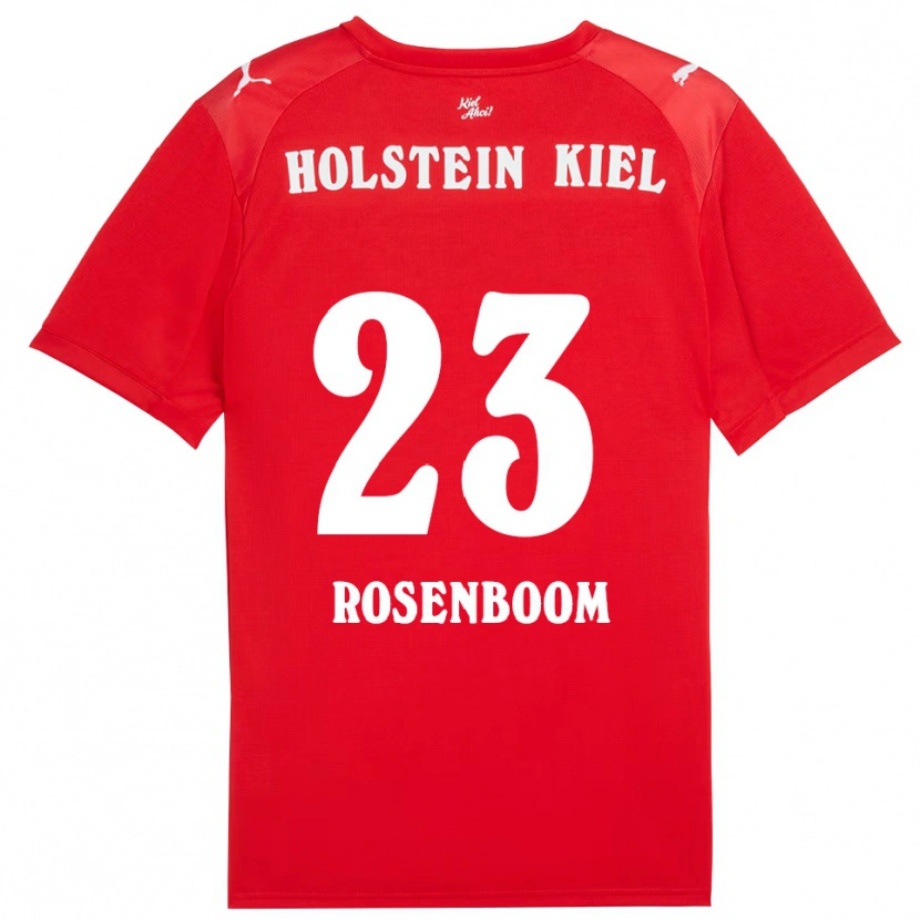 Danxen Kinderen Lasse Rosenboom #23 Rood Blauw Uitshirt Uittenue 2025/26 T-Shirt