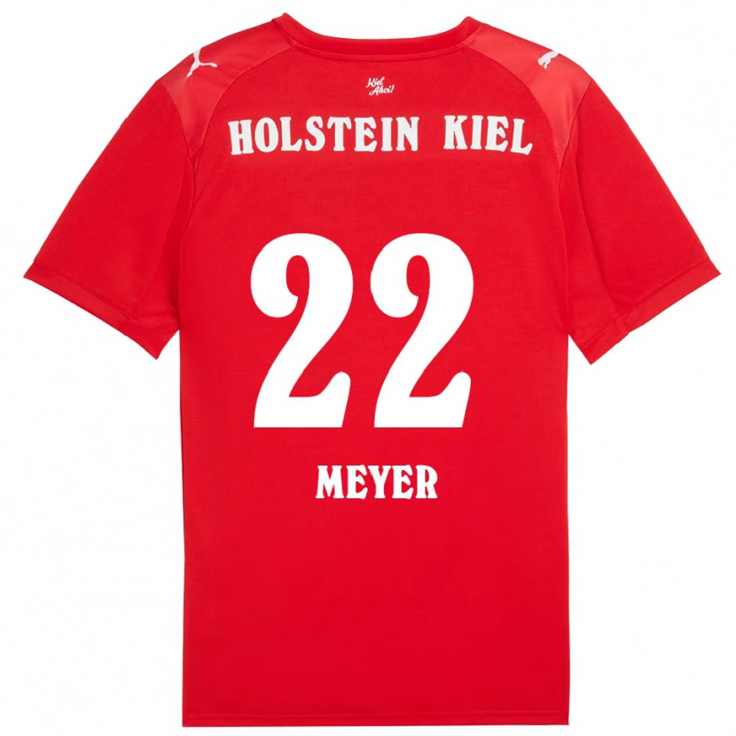 Danxen Kinderen Mätthi Meyer #22 Rood Blauw Uitshirt Uittenue 2025/26 T-Shirt