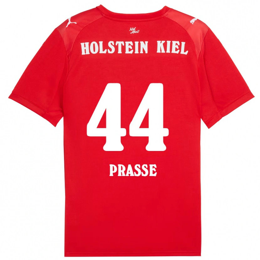 Danxen Kinderen Luca Prasse #44 Rood Blauw Uitshirt Uittenue 2025/26 T-Shirt