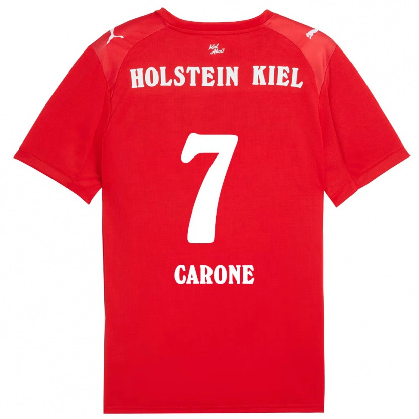 Danxen Kinderen Sammy Carone #7 Rood Blauw Uitshirt Uittenue 2025/26 T-Shirt