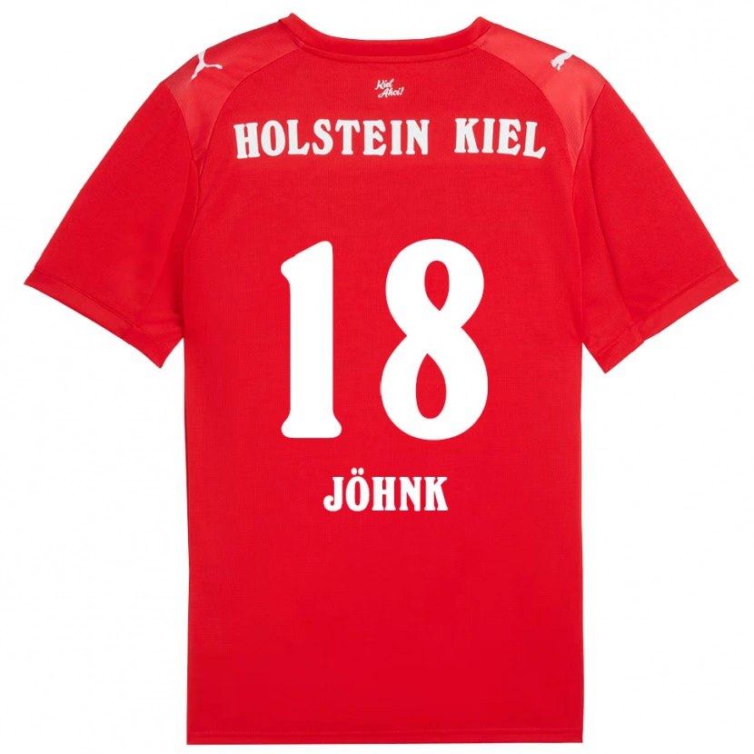 Danxen Kinderen Emma Jöhnk #18 Rood Blauw Uitshirt Uittenue 2025/26 T-Shirt