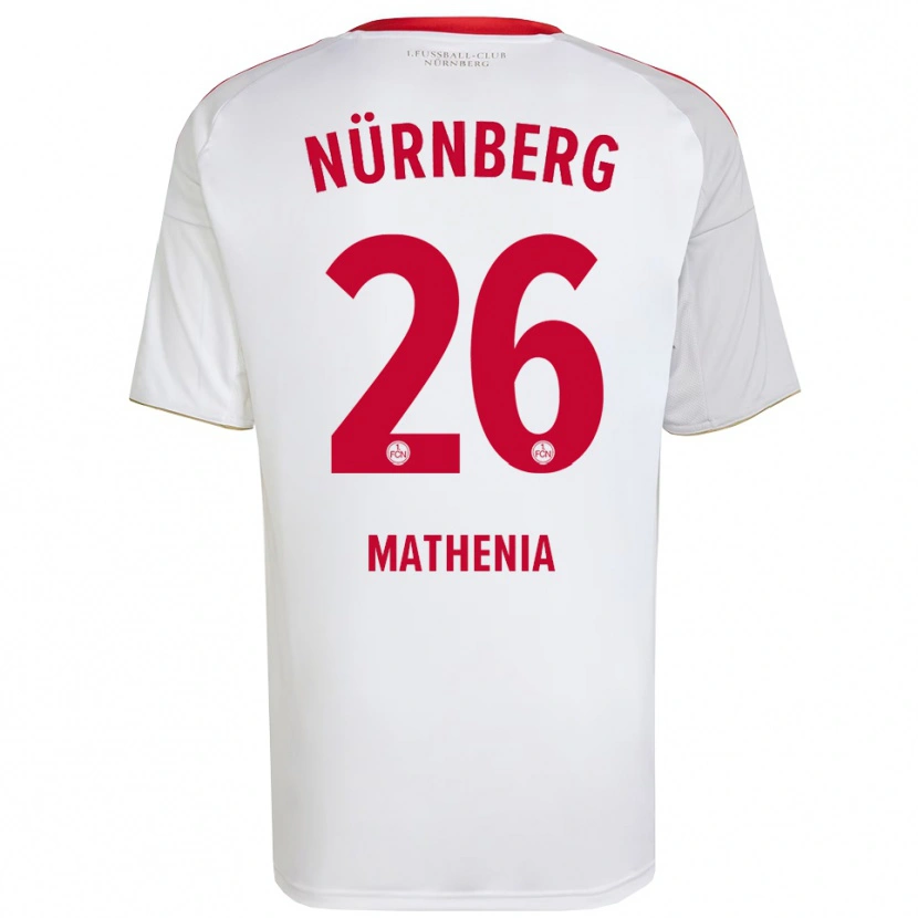 Danxen Kinderen Christian Mathenia #26 Wit Rood Uitshirt Uittenue 2025/26 T-Shirt