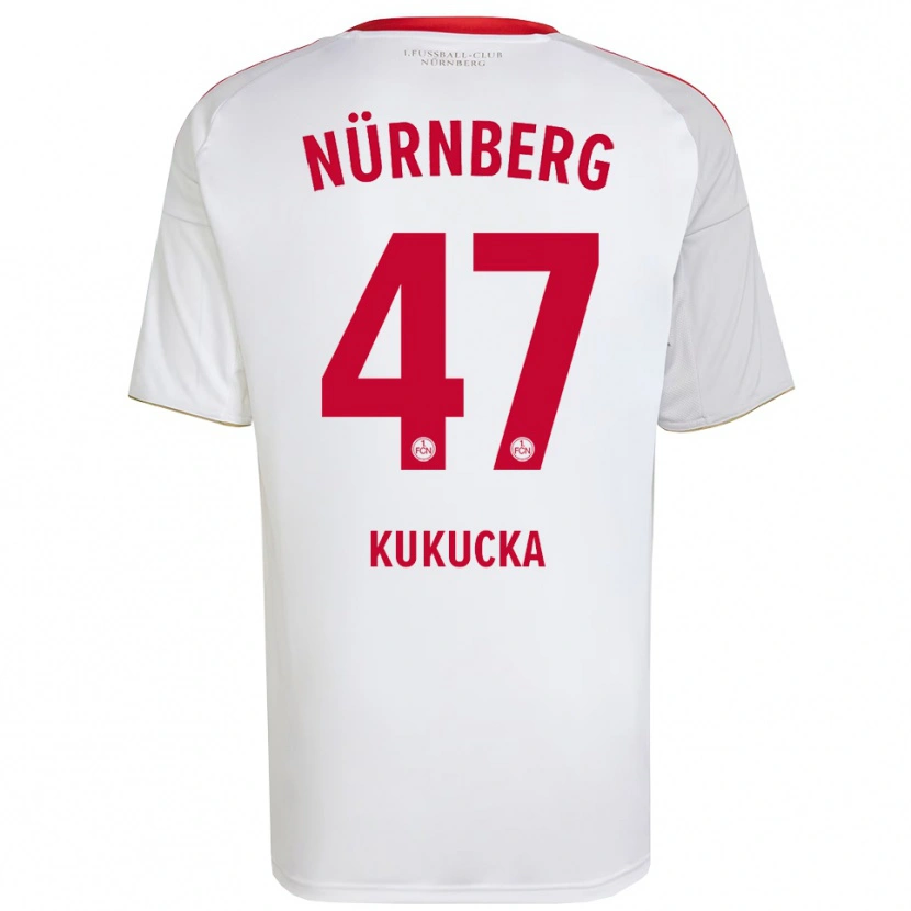 Danxen Kinderen Michal Kukucka #47 Wit Rood Uitshirt Uittenue 2025/26 T-Shirt