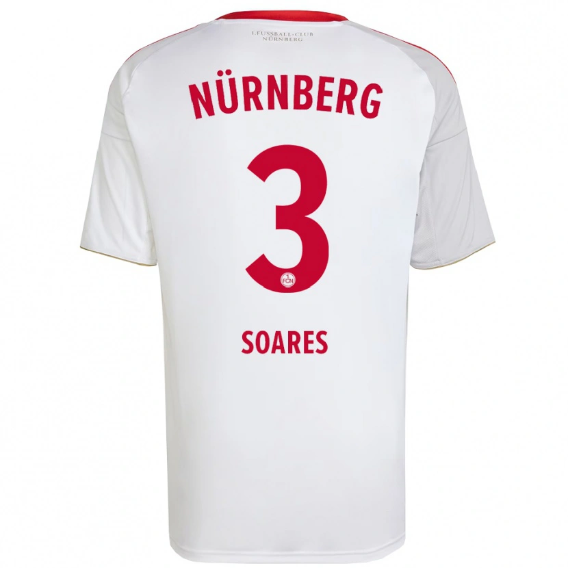 Danxen Kinderen Danilo Soares #3 Wit Rood Uitshirt Uittenue 2025/26 T-Shirt