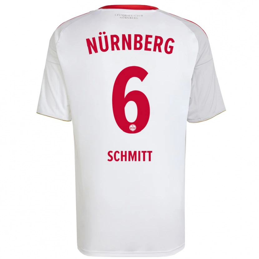 Danxen Kinderen Noah Schmitt #6 Wit Rood Uitshirt Uittenue 2025/26 T-Shirt