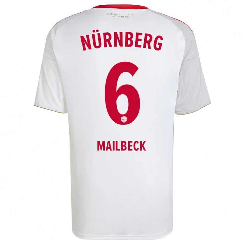Danxen Kinderen Alina Mailbeck #6 Wit Rood Uitshirt Uittenue 2025/26 T-Shirt