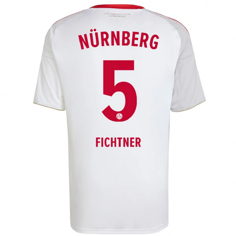 Danxen Kinderen Tom Fichtner #5 Wit Rood Uitshirt Uittenue 2025/26 T-Shirt