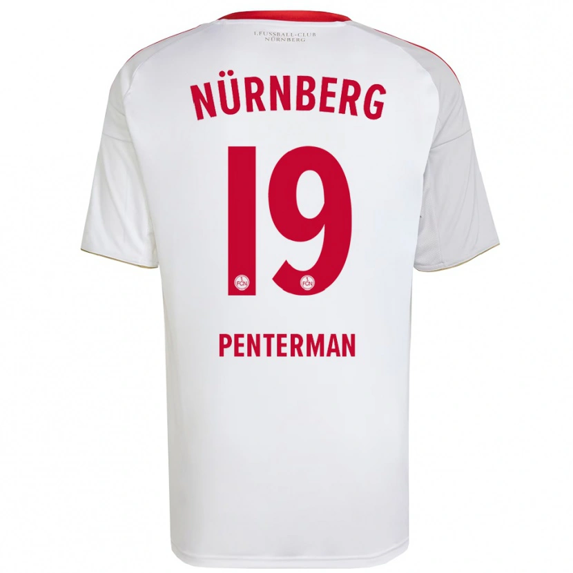 Danxen Kinderen Jesper Penterman #19 Wit Rood Uitshirt Uittenue 2025/26 T-Shirt