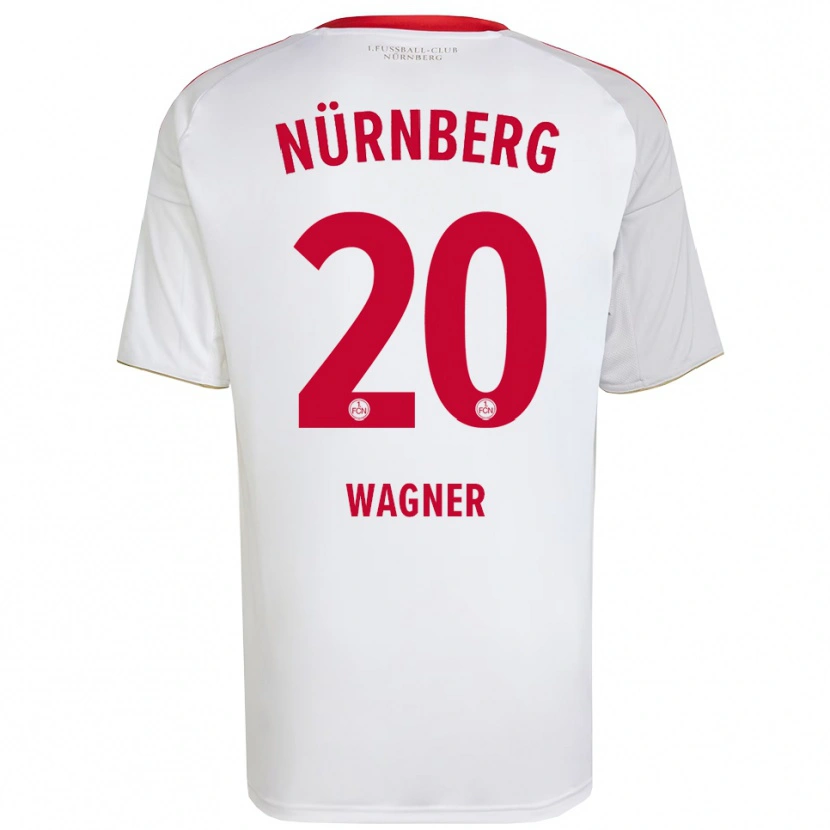 Danxen Kinderen Erik Wagner #20 Wit Rood Uitshirt Uittenue 2025/26 T-Shirt
