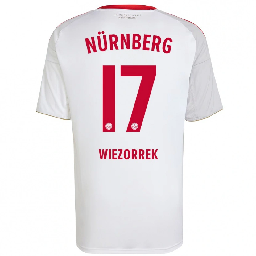 Danxen Kinderen Moritz Wiezorrek #17 Wit Rood Uitshirt Uittenue 2025/26 T-Shirt