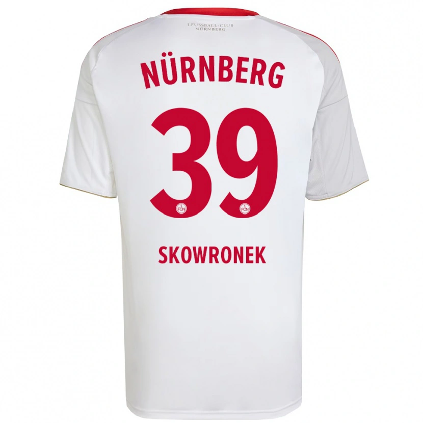 Danxen Kinderen Joel Skowronek #39 Wit Rood Uitshirt Uittenue 2025/26 T-Shirt
