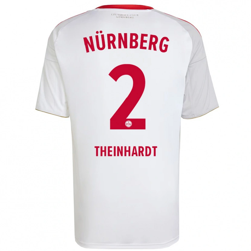 Danxen Kinderen Johannes Theinhardt #2 Wit Rood Uitshirt Uittenue 2025/26 T-Shirt