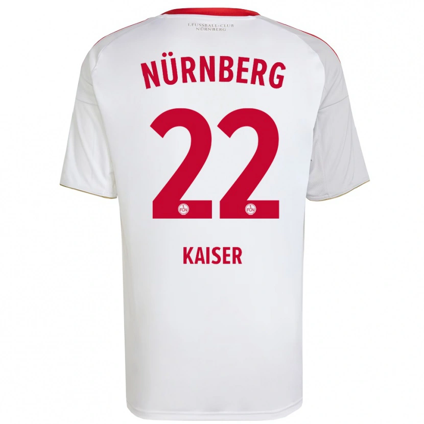 Danxen Kinderen Noel Kaiser #22 Wit Rood Uitshirt Uittenue 2025/26 T-Shirt