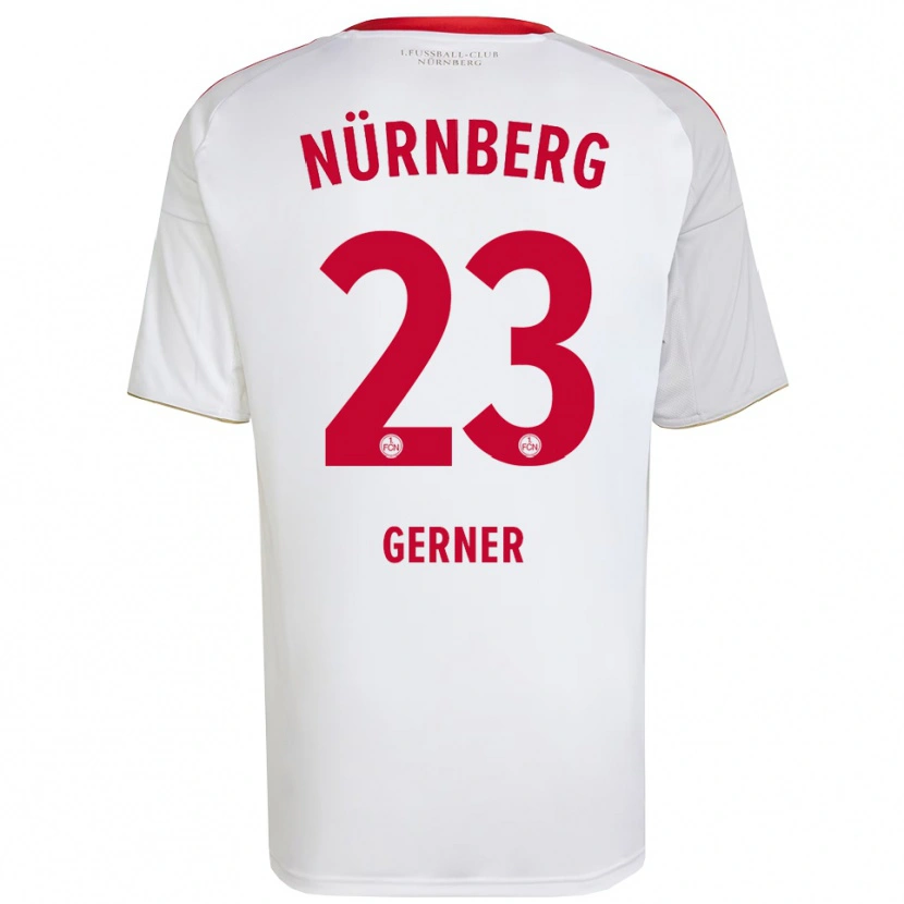Danxen Kinderen Lucas Gerner #23 Wit Rood Uitshirt Uittenue 2025/26 T-Shirt