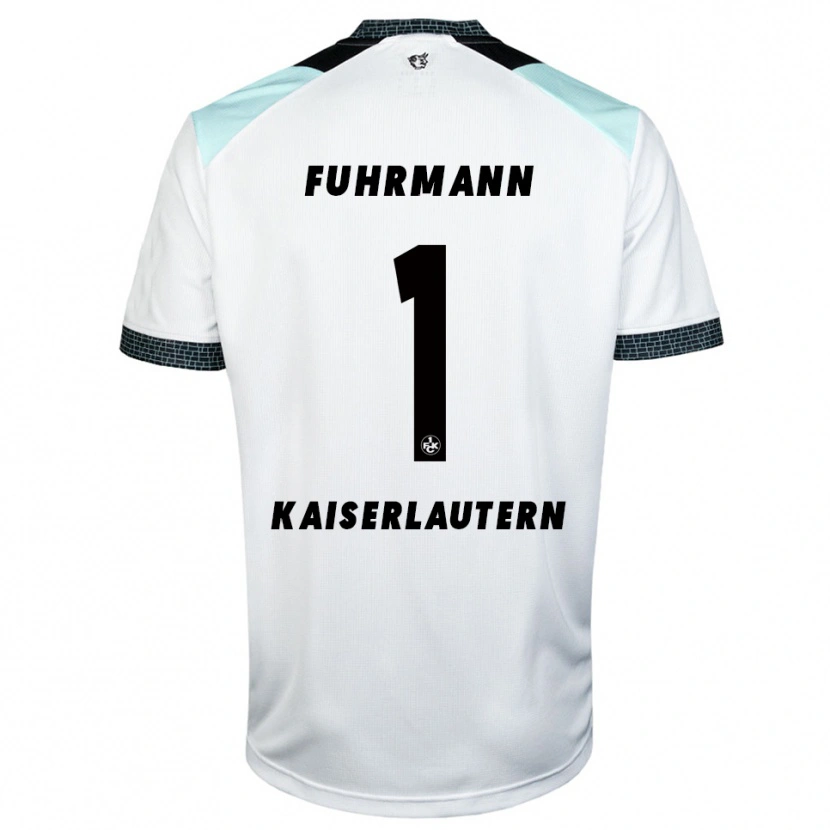 Danxen Kinderen Lasse Fuhrmann #1 Wit Zwart Uitshirt Uittenue 2025/26 T-Shirt