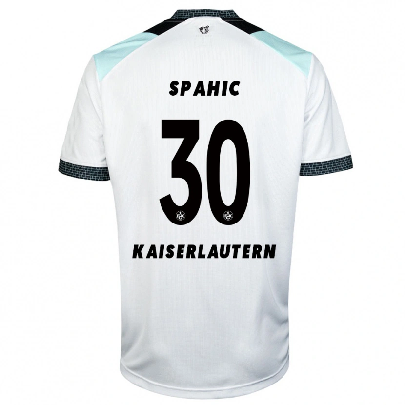 Danxen Kinderen Avdo Spahic #30 Wit Zwart Uitshirt Uittenue 2025/26 T-Shirt