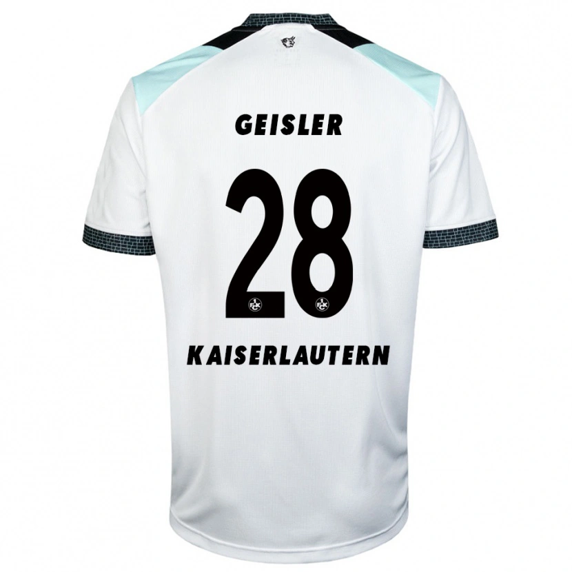 Danxen Kinderen Felix Geisler #28 Wit Zwart Uitshirt Uittenue 2025/26 T-Shirt