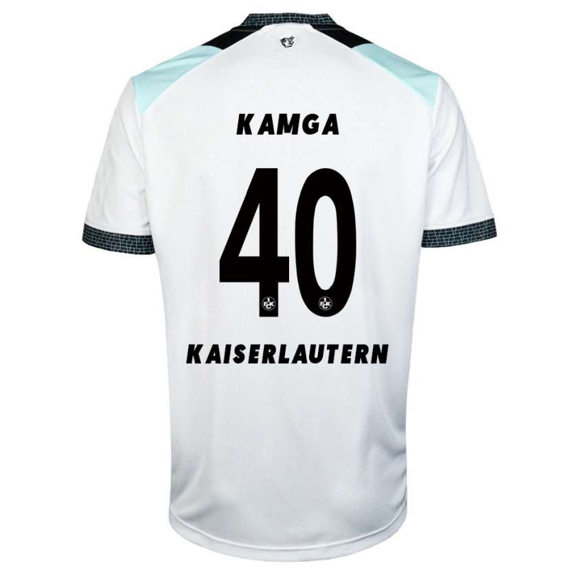 Danxen Kinderen Enis Kamga #40 Wit Zwart Uitshirt Uittenue 2025/26 T-Shirt