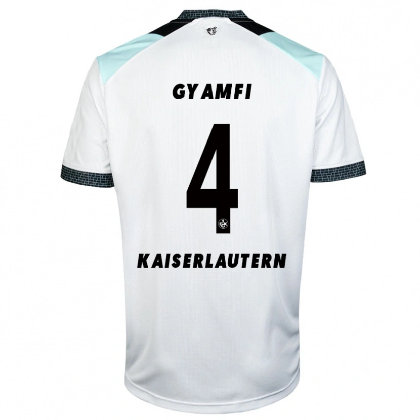 Danxen Kinderen Maxwell Gyamfi #4 Wit Zwart Uitshirt Uittenue 2025/26 T-Shirt