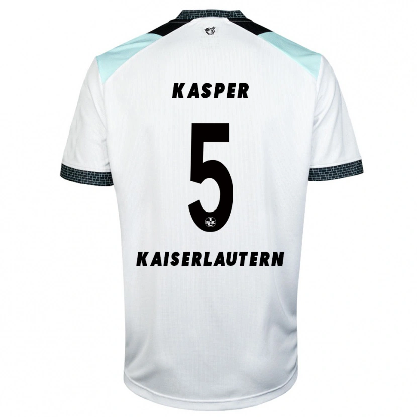 Danxen Kinderen Linus Kasper #5 Wit Zwart Uitshirt Uittenue 2025/26 T-Shirt