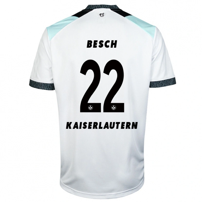 Danxen Kinderen Philipp Besch #22 Wit Zwart Uitshirt Uittenue 2025/26 T-Shirt