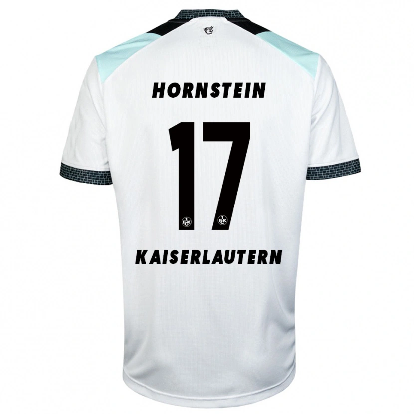 Danxen Kinderen Joel Hornstein #17 Wit Zwart Uitshirt Uittenue 2025/26 T-Shirt
