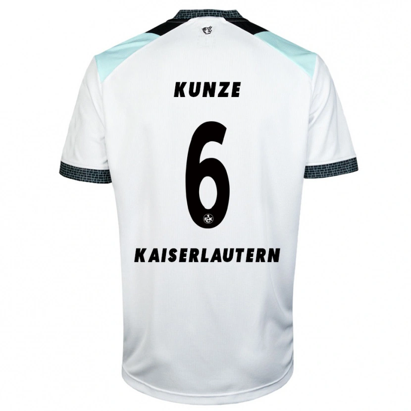 Danxen Kinderen Fabian Kunze #6 Wit Zwart Uitshirt Uittenue 2025/26 T-Shirt