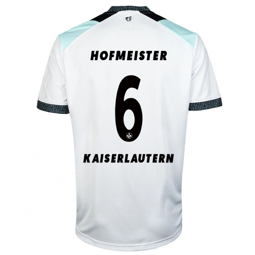 Danxen Kinderen Dion Hofmeister #6 Wit Zwart Uitshirt Uittenue 2025/26 T-Shirt