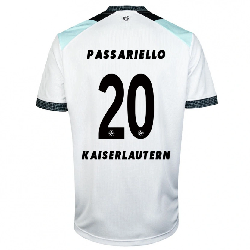 Danxen Kinderen Federico Passariello #20 Wit Zwart Uitshirt Uittenue 2025/26 T-Shirt