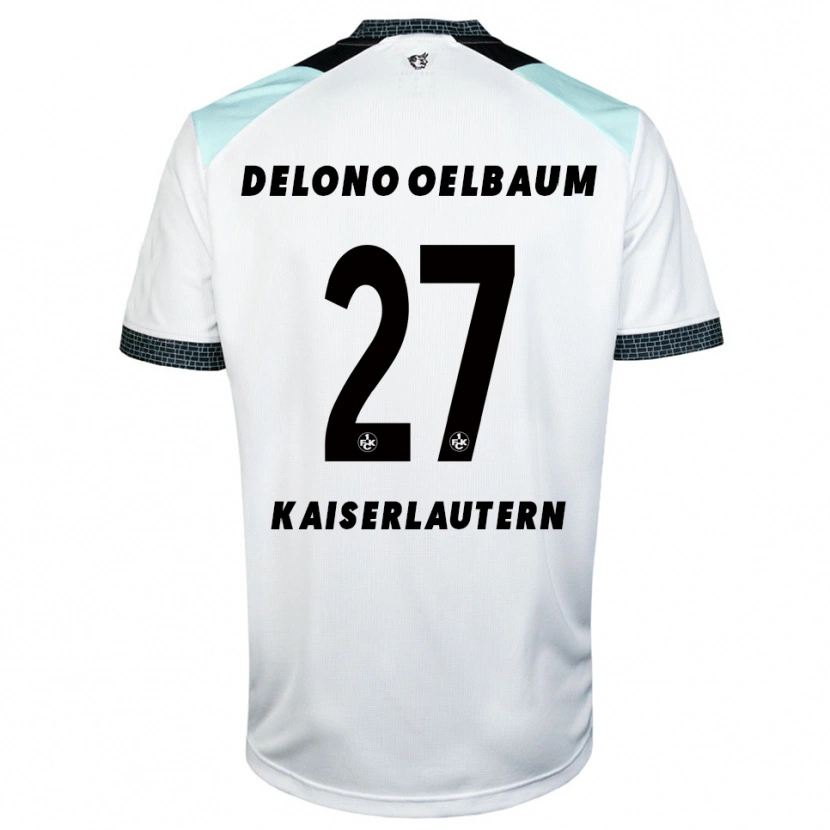 Danxen Kinderen Kenny Delono Oelbaum #27 Wit Zwart Uitshirt Uittenue 2025/26 T-Shirt