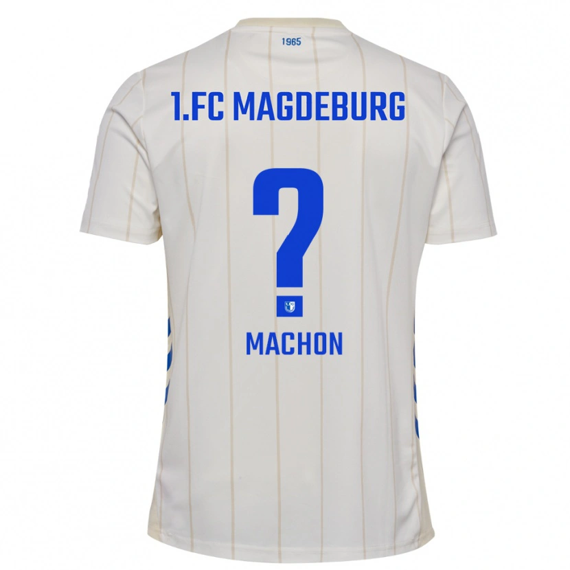 Danxen Kinderen Max Machon #0 Wit Blauw Uitshirt Uittenue 2025/26 T-Shirt