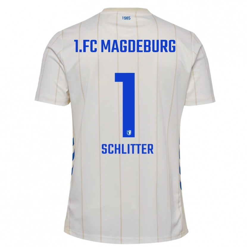 Danxen Kinderen Tom Schlitter #1 Wit Blauw Uitshirt Uittenue 2025/26 T-Shirt