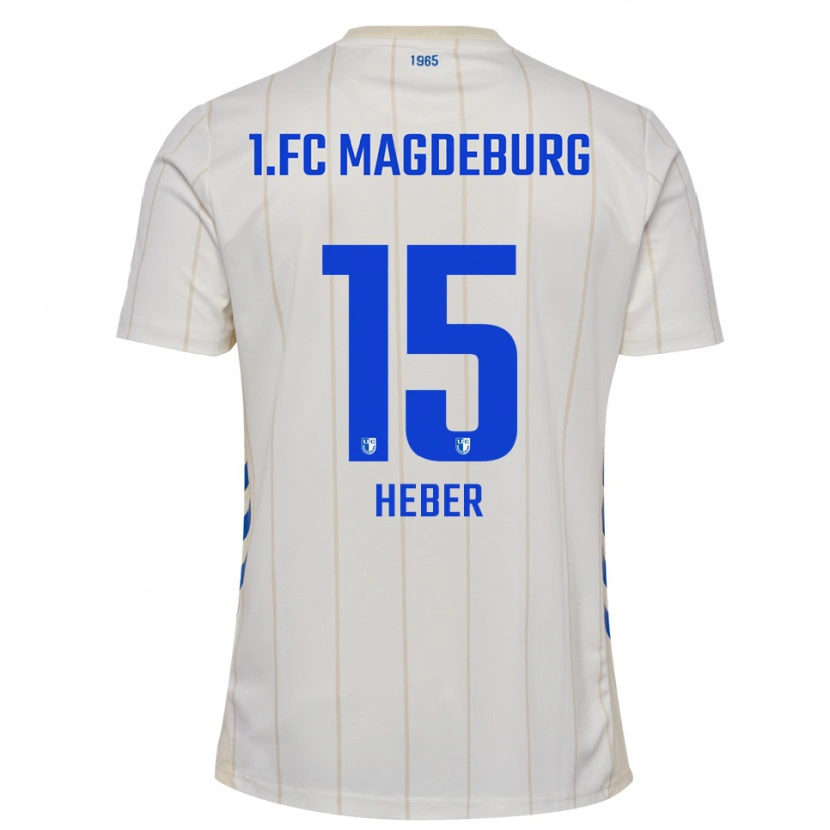 Danxen Kinderen Daniel Heber #15 Wit Blauw Uitshirt Uittenue 2025/26 T-Shirt
