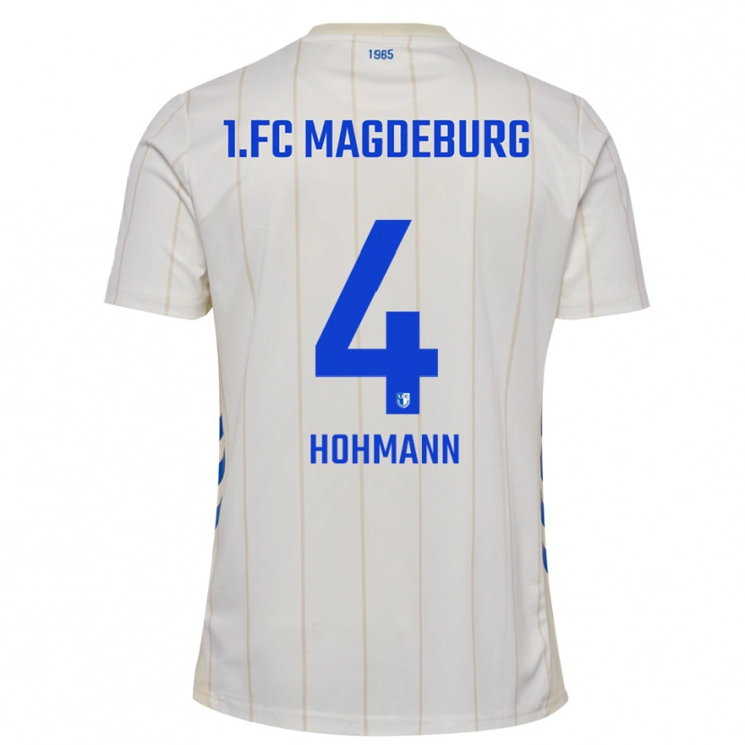 Danxen Kinderen Malte Hohmann #4 Wit Blauw Uitshirt Uittenue 2025/26 T-Shirt