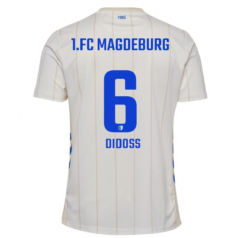 Danxen Kinderen Fadi Didoss #6 Wit Blauw Uitshirt Uittenue 2025/26 T-Shirt