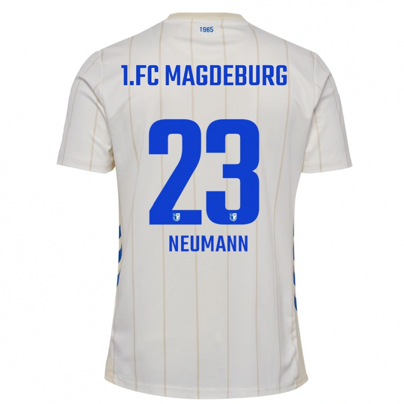Danxen Kinderen Annika Neumann #23 Wit Blauw Uitshirt Uittenue 2025/26 T-Shirt