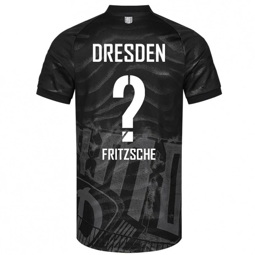 Danxen Kinderen Sarah Fritzsche #0 Zwart Grijs Uitshirt Uittenue 2025/26 T-Shirt