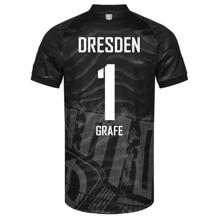 Danxen Kinderen Marlon Grafe #1 Zwart Grijs Uitshirt Uittenue 2025/26 T-Shirt